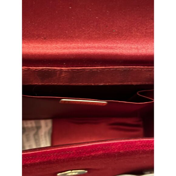Vintage 70's BECHAMEL Velvet and Satin Burgundy Evening Bag Long Strap NWT! - Picture 5 of 7